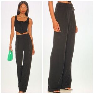 LPA |revolve| Carlotta pleated trouser pants in black - M nwt